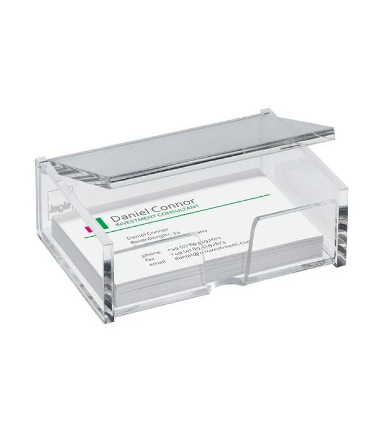 6 Porte de Carte de Visite en plexiglasse Dur Transparent
